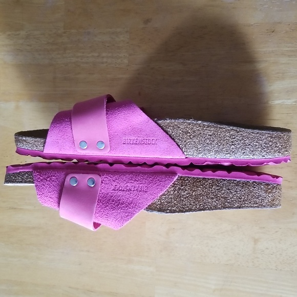 Birkenstock Oita Slide Sandal in Fuchsia - Picture 8 of 12
